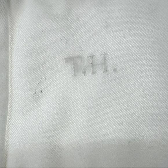 Tommy Hilfiger 14 white wide leg crops EC raised dotted design on wide waistband - Picture 7 of 8